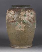 Roseville molded art pottery v