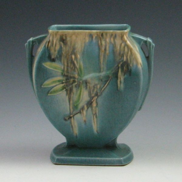 Roseville Moss Pillow Vase blue