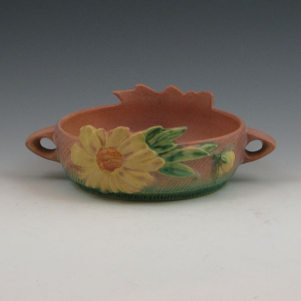 Roseville Peony bowl in pink and