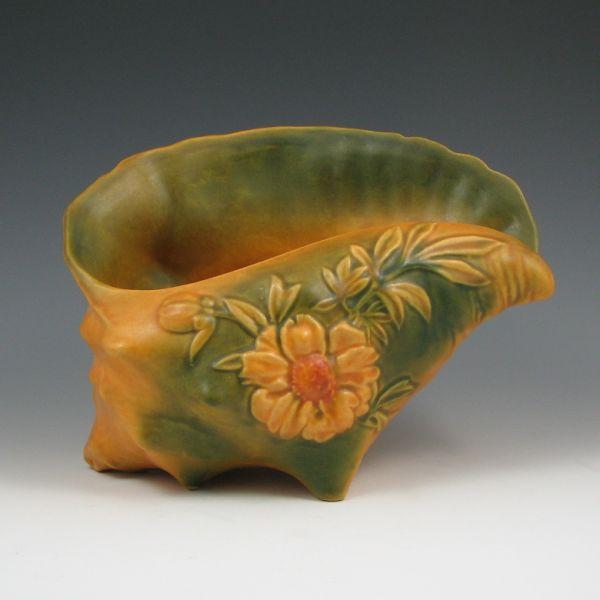 Roseville Peony conch shell planter