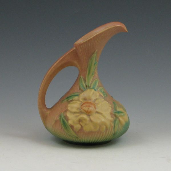 Roseville Peony ewer in pink and