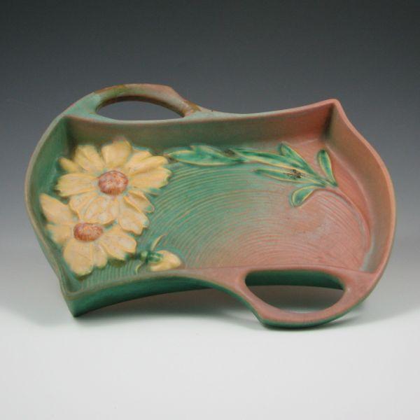 Roseville Peony handled tray in