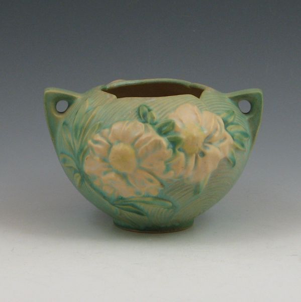 Roseville Peony rose bowl in