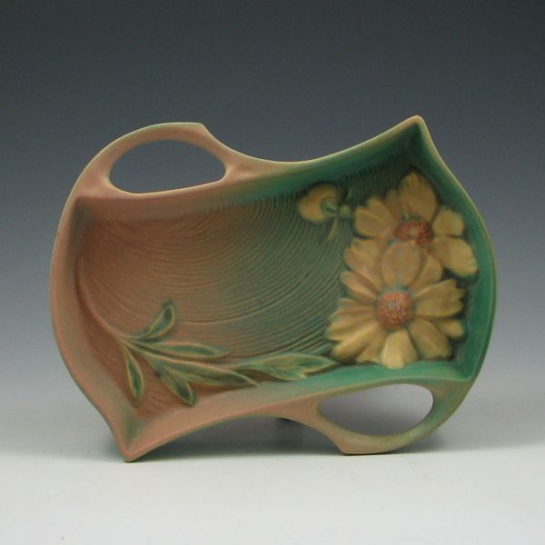Roseville Peony Tray pink marked