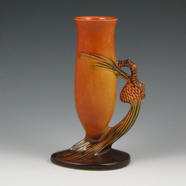 Roseville Pine Cone bud vase in
