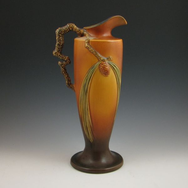 Roseville Pine Cone ewer in