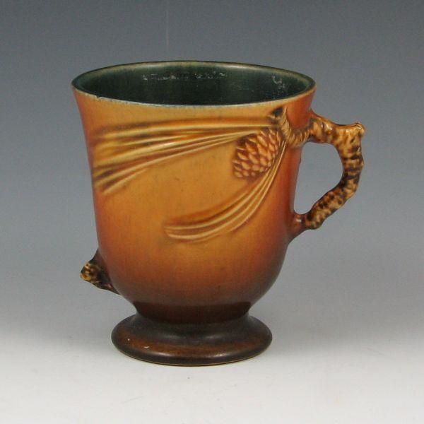 Roseville Pine Cone mug-shaped vase