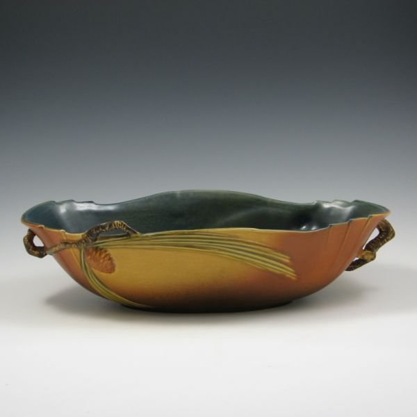 Roseville Pinecone Bowl marked (die
