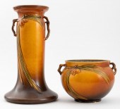 ROSEVILLE PINECONE CERAMIC JAR