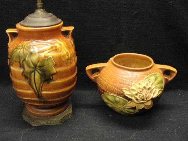 Roseville Pottery. 2 Pieces: 1 Lamp
