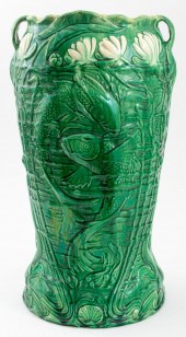 ROSEVILLE POTTERY KOI FISH CER