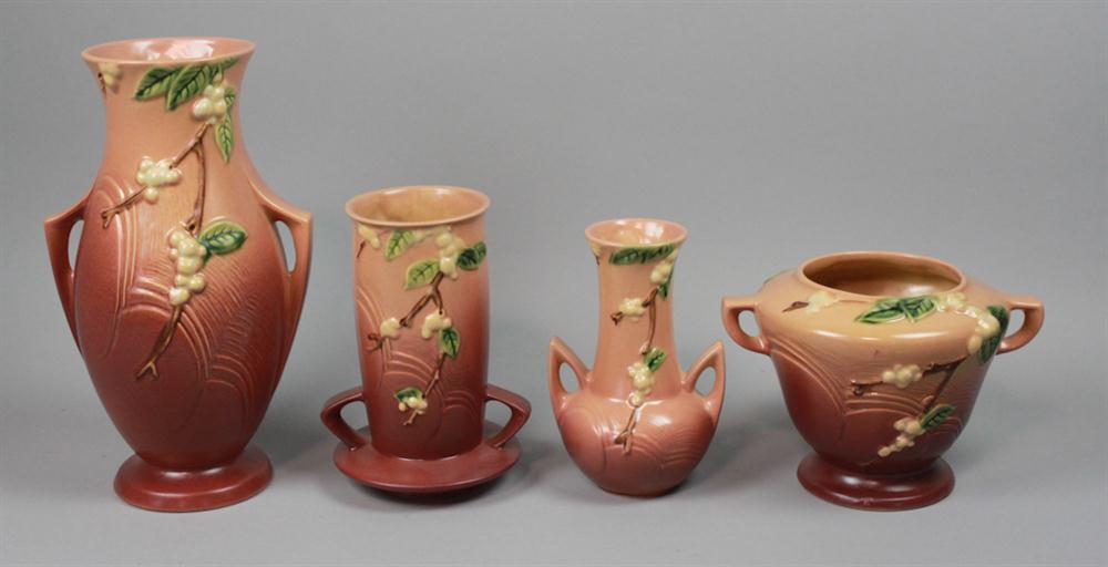 ROSEVILLE POTTERY PINK SNOWBERRY