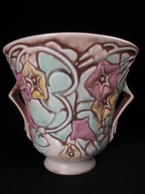 Roseville pottery vase in the