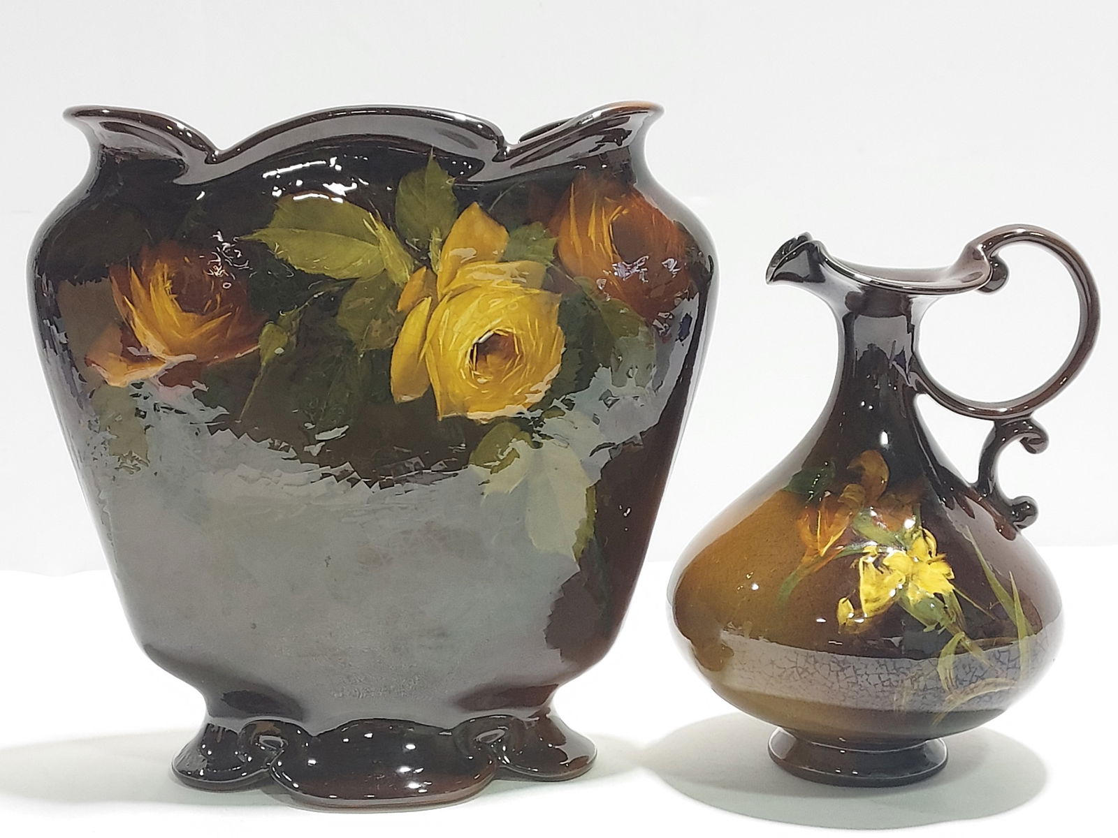 ROSEVILLE ROZANE GLAZED VASE AND