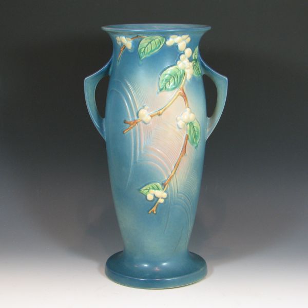 Roseville Snowberry floor vase in