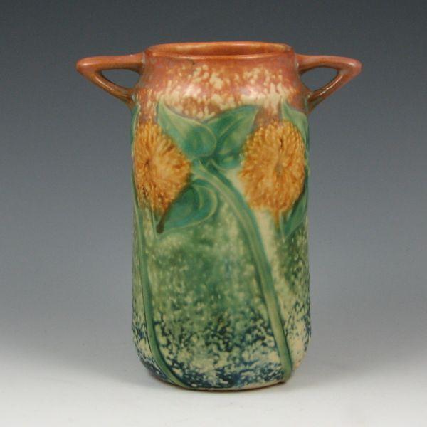 Roseville Sunflower 485-6" vase. 