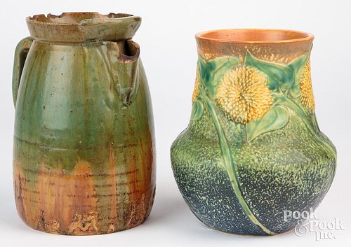 ROSEVILLE SUNFLOWER ART POTTERY