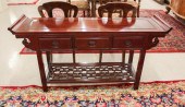 ROSEWOOD ALTAR-FORM SOFA/CONSO