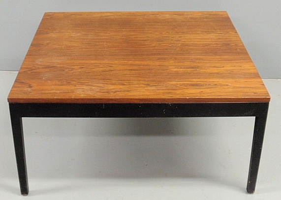 Rosewood and black painted square