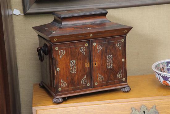 ROSEWOOD AND MOTHER OF PEARL INLAID