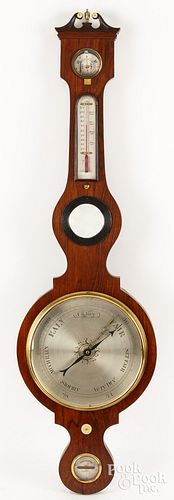ROSEWOOD BANJO BAROMETER, 19TH