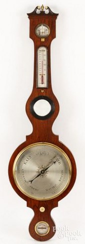 ROSEWOOD BANJO BAROMETER, 19TH