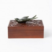ROSEWOOD BOX WITH MOUNTED NEPH