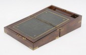 ROSEWOOD BRASS BOUND LAP DESKR