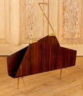 ROSEWOOD BRASS MAGAZINE STAND