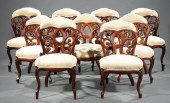 ROSEWOOD DINING CHAIRS, ATTR.