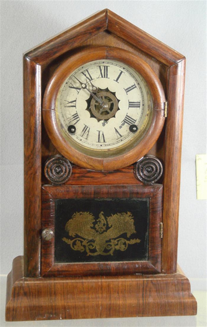 Rosewood E N Welch cottage clock,