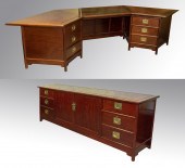 ROSEWOOD EXECUTIVE DESK & CRED