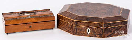 ROSEWOOD GRAINED DRESSER BOX,