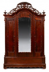 ROSEWOOD, GRAINED TRIPLE-DOOR