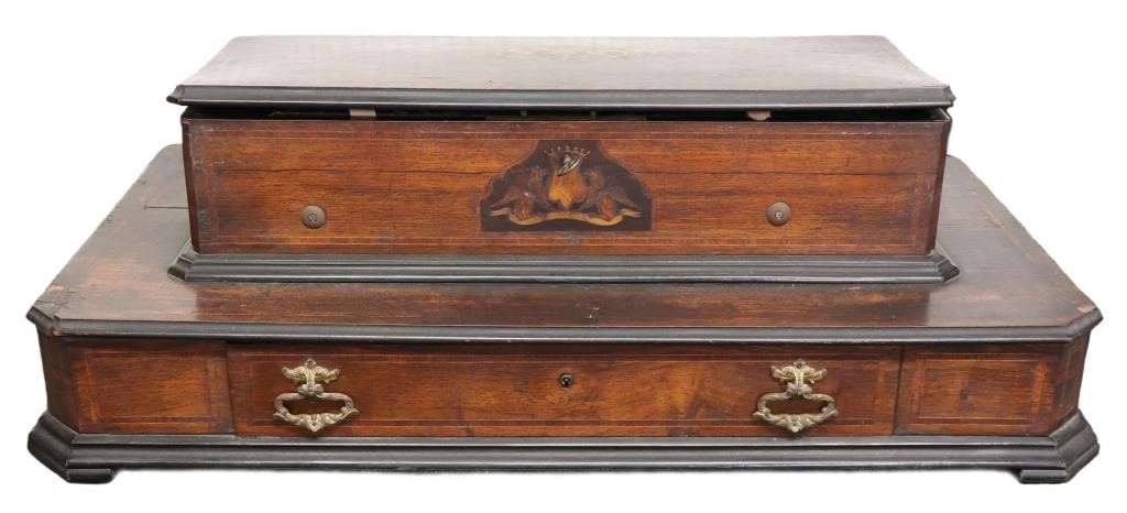 Rosewood inlaid cased Swiss