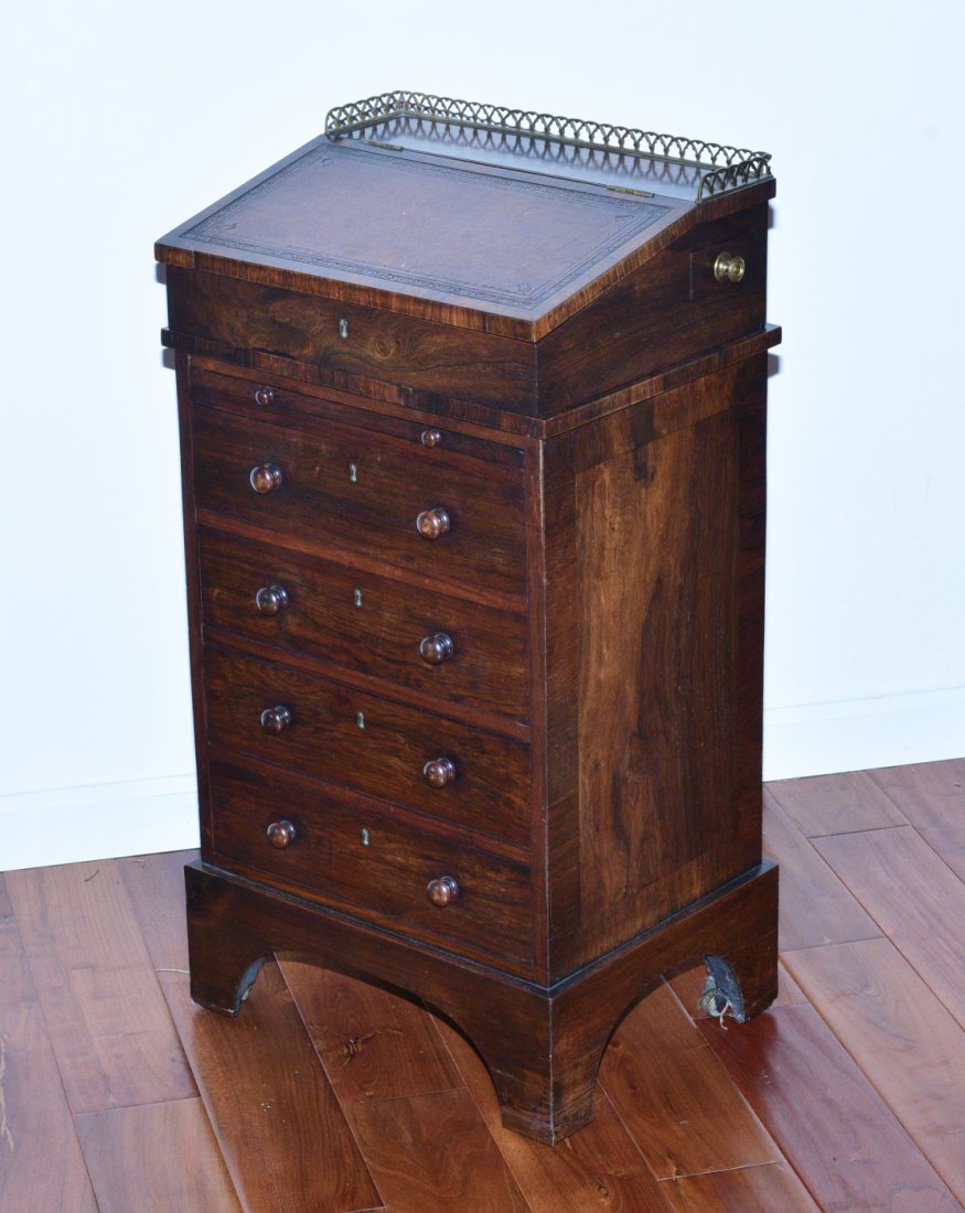 ROSEWOOD IRISH DAVENPORT DESK
