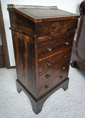 ROSEWOOD IRISH DAVENPORT DESK,