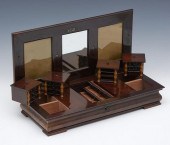 ROSEWOOD JEWELRY BOX, FOOTSTOO