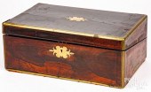 ROSEWOOD LAP DESK, MID 19TH C.