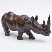 ROSEWOOD MODEL OF A RHINO<br>I