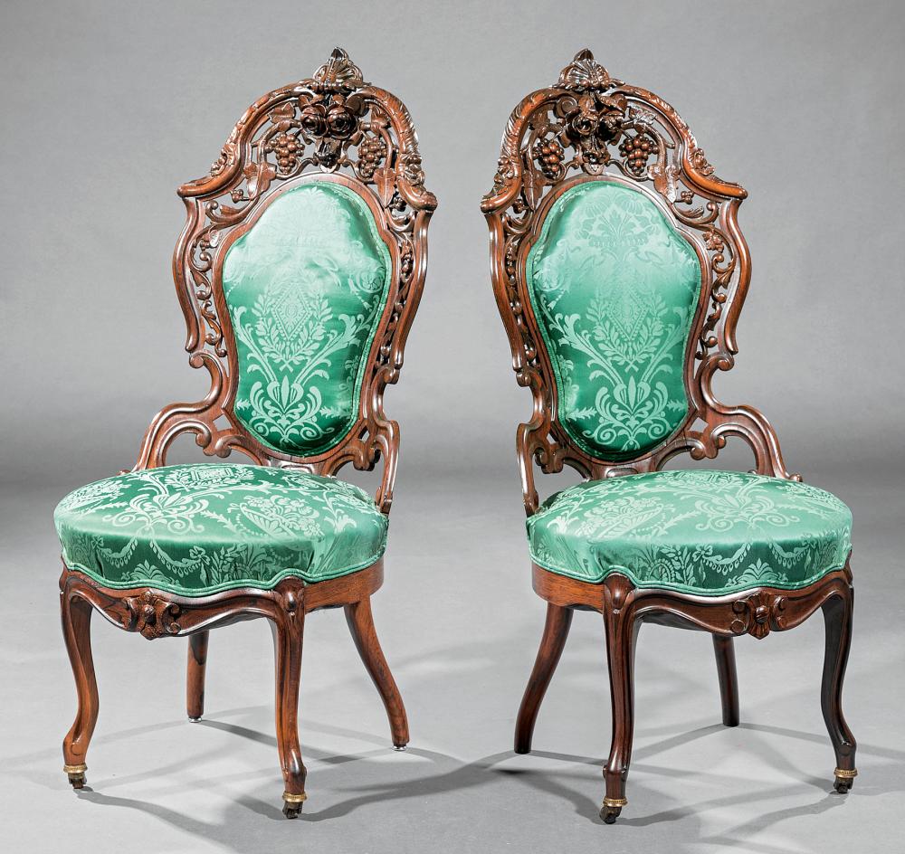 ROSEWOOD SIDE CHAIRS, ATTR.