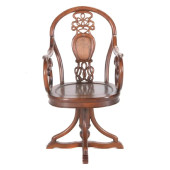 ROSEWOOD SWIVELING ARMCHAIR RE