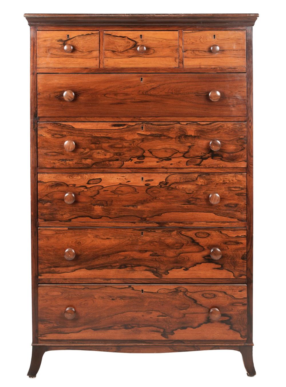 ROSEWOOD TALL CHEST OF