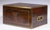ROSEWOOD TRAVEL BOX WITH FITTE