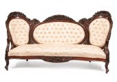 ROSEWOOD TRIPLE-BACK SOFA, ATT