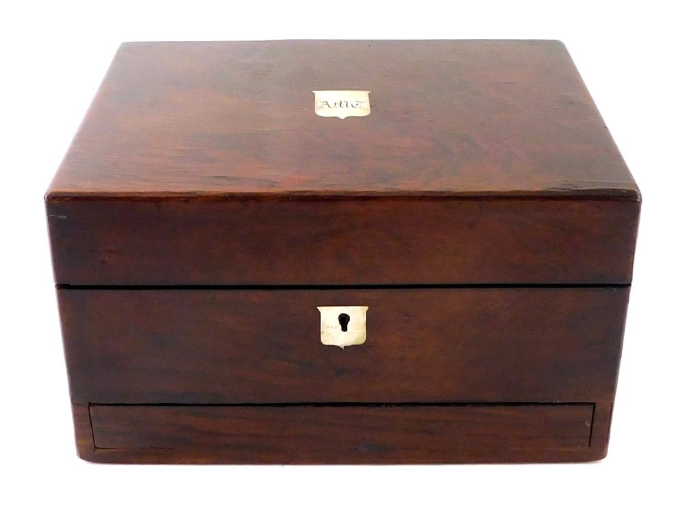ROSEWOOD VANITY AND WRITING BOX,