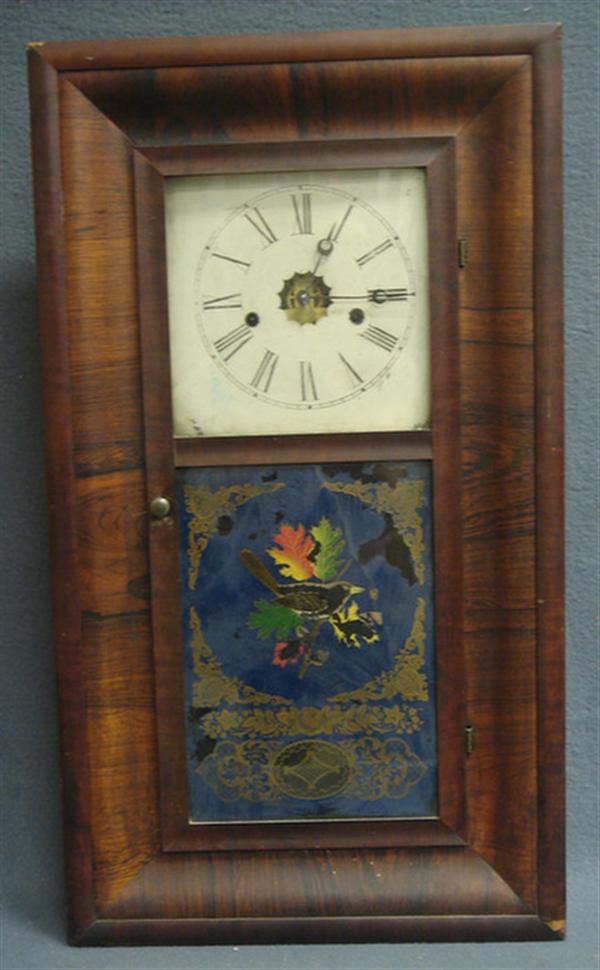 Rosewood veneer OG box clock by E N