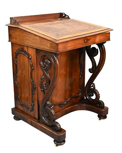 ROSEWOOD VICTORIAN DAVENPORT