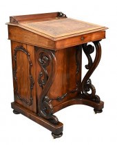 ROSEWOOD VICTORIAN DAVENPORT D