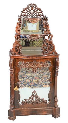 ROSEWOOD VICTORIAN ETAGERE HAVING